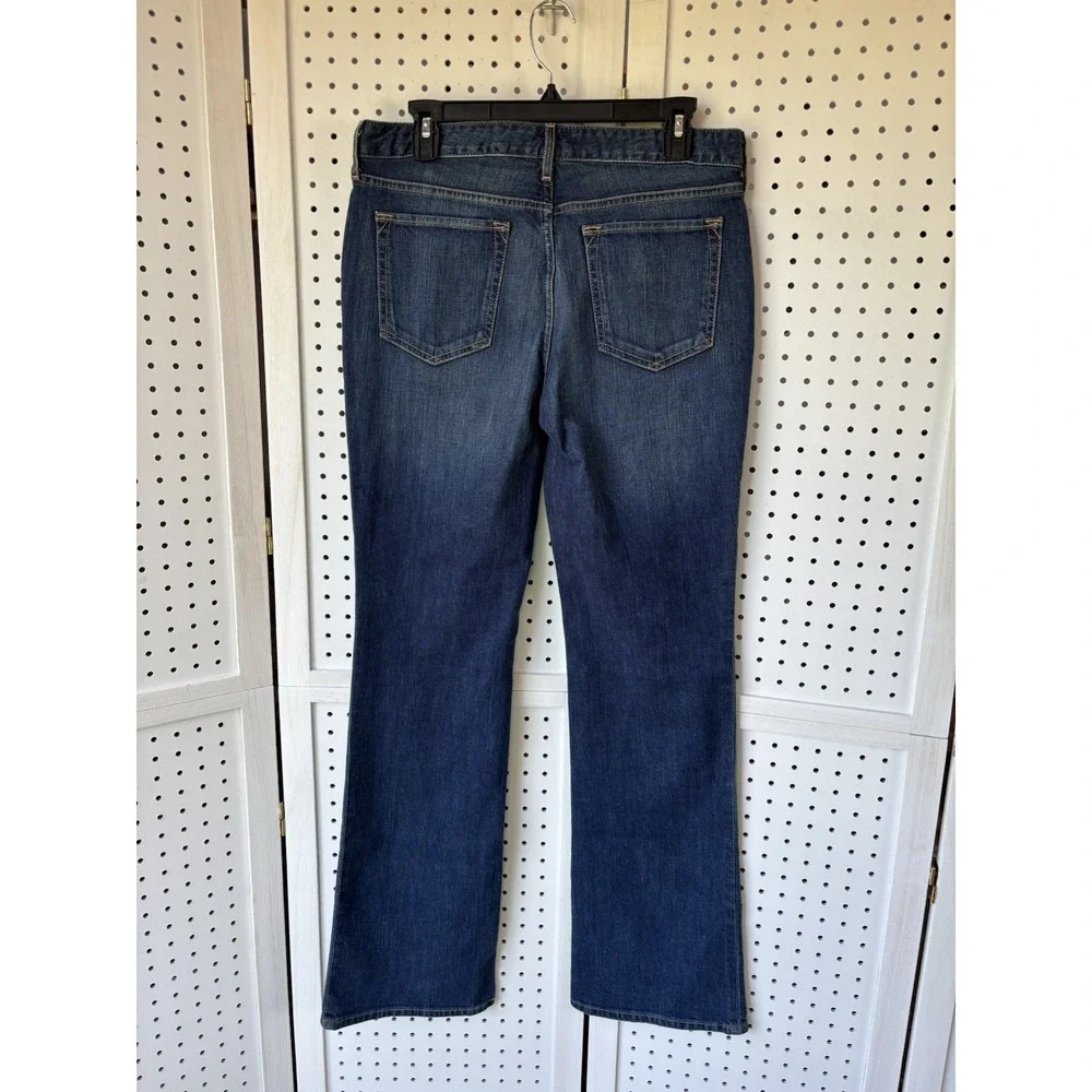 Eddie Bauer Jeans Women's 8 Blue‎ Denim Dark Wash Truly Straight Bootcut 32x33